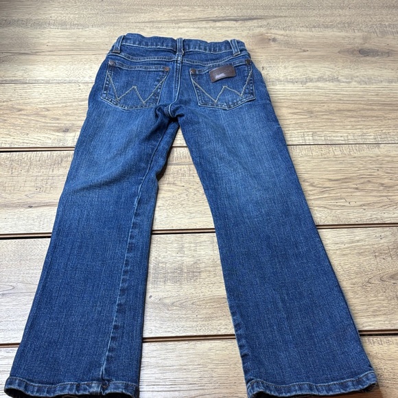 Youth Boys Wrangler Retro Slim Boot Dark Blue Jeans Size 8 Slim - Picture 6 of 10